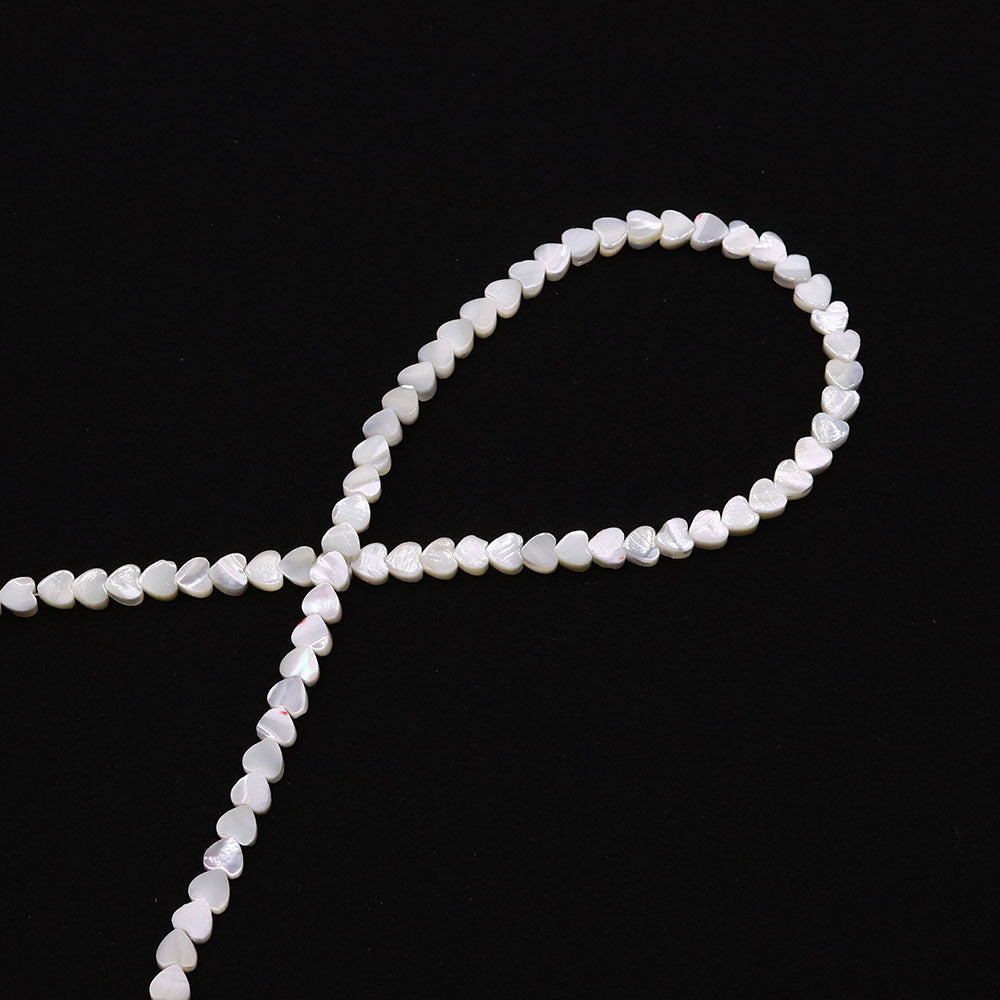 Heart Shape Shell Beads With 4mm Diameter Featuring Carving Craftsmanship And Center-Drilled Design In Marine Style