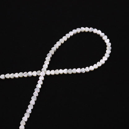 Heart Shape Shell Beads With 4mm Diameter Featuring Carving Craftsmanship And Center-Drilled Design In Marine Style