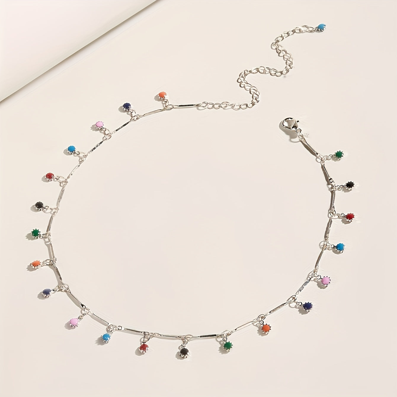 Handmade Bohemian Circle Necklace For Women In KC Golden Plated Zinc Alloy With Handmade Chain