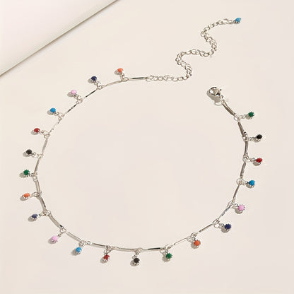 Handmade Bohemian Circle Necklace For Women In KC Golden Plated Zinc Alloy With Handmade Chain