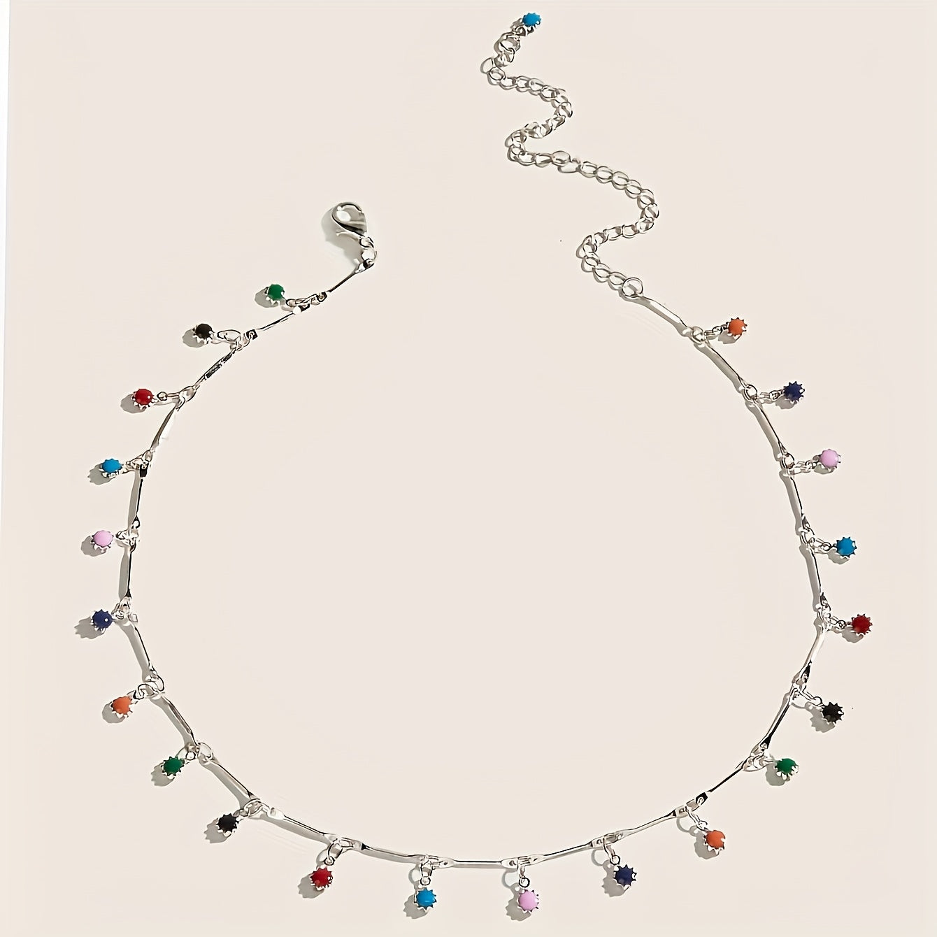 Handmade Bohemian Circle Necklace For Women In KC Golden Plated Zinc Alloy With Handmade Chain