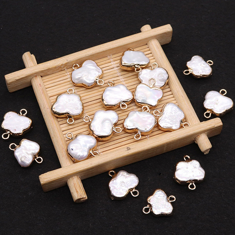 Butterfly Pendant Featuring Freshwater Pearl And Baroque Pearl Inlay In Natural Baroque Style