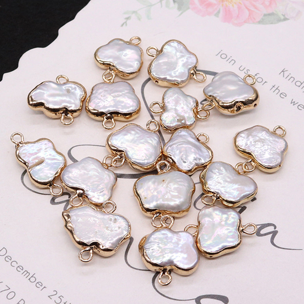 Butterfly Pendant Featuring Freshwater Pearl And Baroque Pearl Inlay In Natural Baroque Style