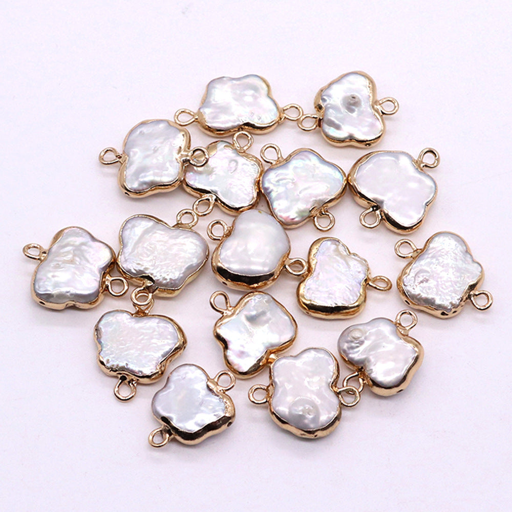 Butterfly Pendant Featuring Freshwater Pearl And Baroque Pearl Inlay In Natural Baroque Style
