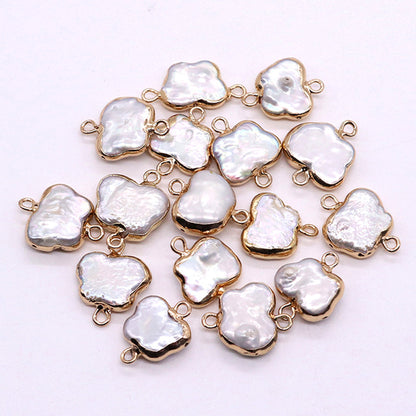 Butterfly Pendant Featuring Freshwater Pearl And Baroque Pearl Inlay In Natural Baroque Style
