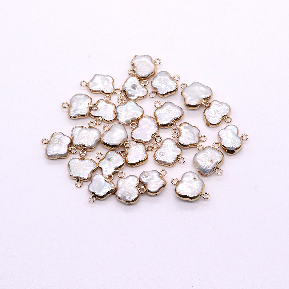 Butterfly Pendant Featuring Freshwater Pearl And Baroque Pearl Inlay In Natural Baroque Style