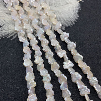 Polished Butterfly Freshwater Pearl Beads With Baroque Pearl Inlay, Diameter 10mm, Baroque Style