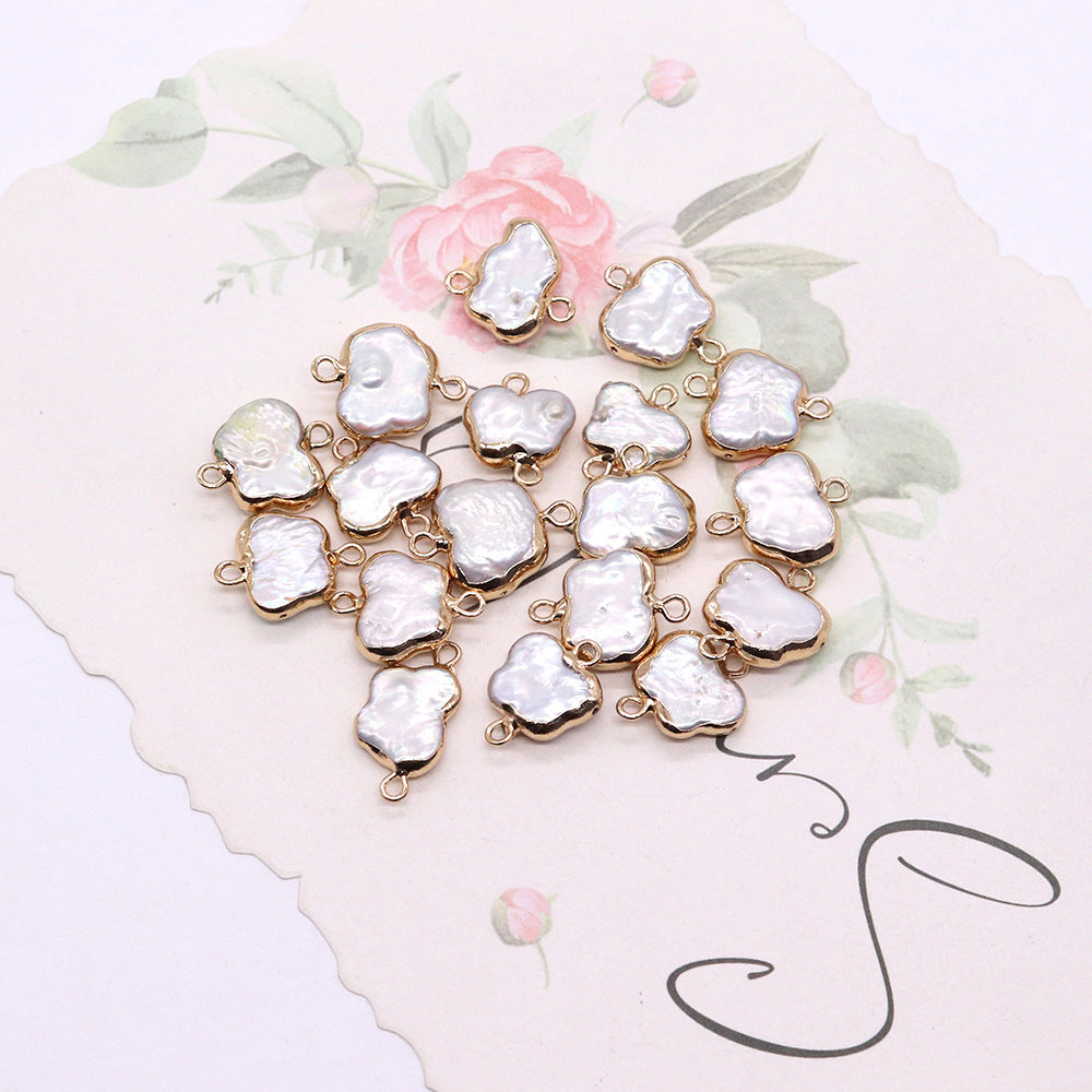 Butterfly Pendant Featuring Freshwater Pearl And Baroque Pearl Inlay In Natural Baroque Style