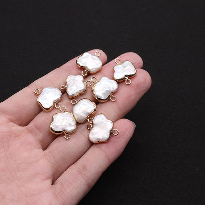 Butterfly Pendant Featuring Freshwater Pearl And Baroque Pearl Inlay In Natural Baroque Style