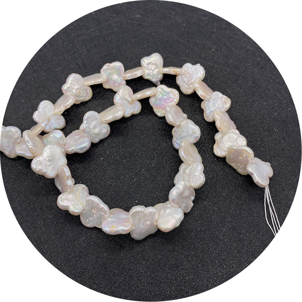 Polished Butterfly Freshwater Pearl Beads With Baroque Pearl Inlay, Diameter 10mm, Baroque Style