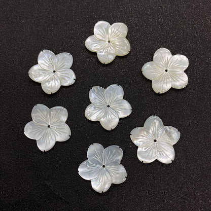 Petal Shell Beads With Carving Craft, Natural Material Featuring Marine Style Jewelry Accessories