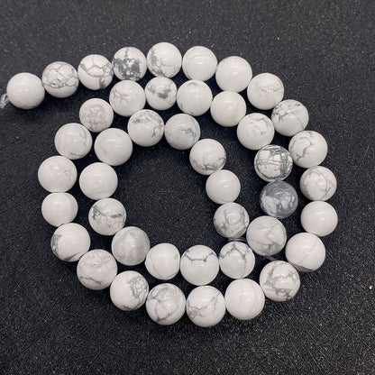 Polished Natural Stone Ball Beads For Jewelry Making, Diameter 6 Mm, Center-Drilled For Easy Stringing
