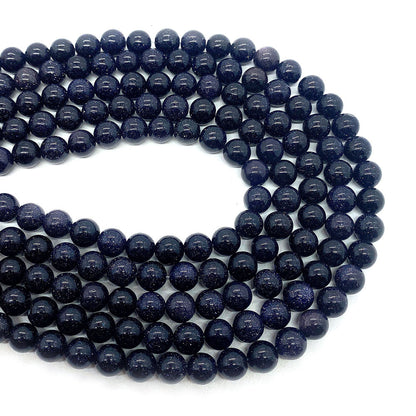 Polished Natural Stone Round Beads With 6 Mm Diameter In Dyed Black, Baroque Style Jewelry Making