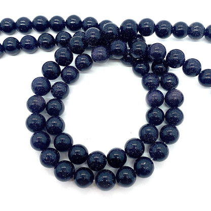 Polished Natural Stone Round Beads With 6 Mm Diameter In Dyed Black, Baroque Style Jewelry Making