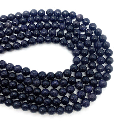 Polished Natural Stone Round Beads With 6 Mm Diameter In Dyed Black, Baroque Style Jewelry Making