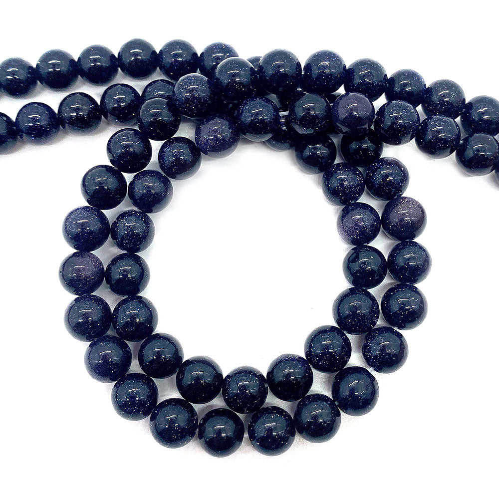 Polished Natural Stone Round Beads With 6 Mm Diameter In Dyed Black, Baroque Style Jewelry Making