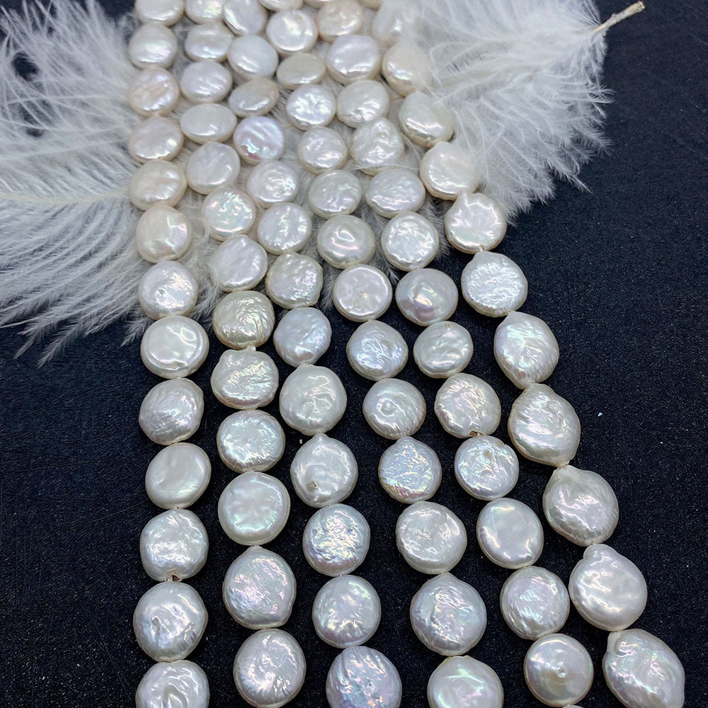 Freshwater Pearl Beads Featuring Polished Finish And Center-Drilled Holes In Baroque Style For Jewelry Making