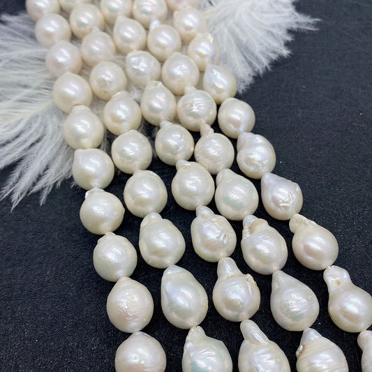 Freshwater Pearl Beads With Polished Finish And Baroque Pearl Inlay, Baroque Style For Jewelry Making