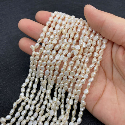 Freshwater Pearl Beads With Smooth Surface And Irregular Craft, Hole Size 4~4.9mm For Jewelry Making