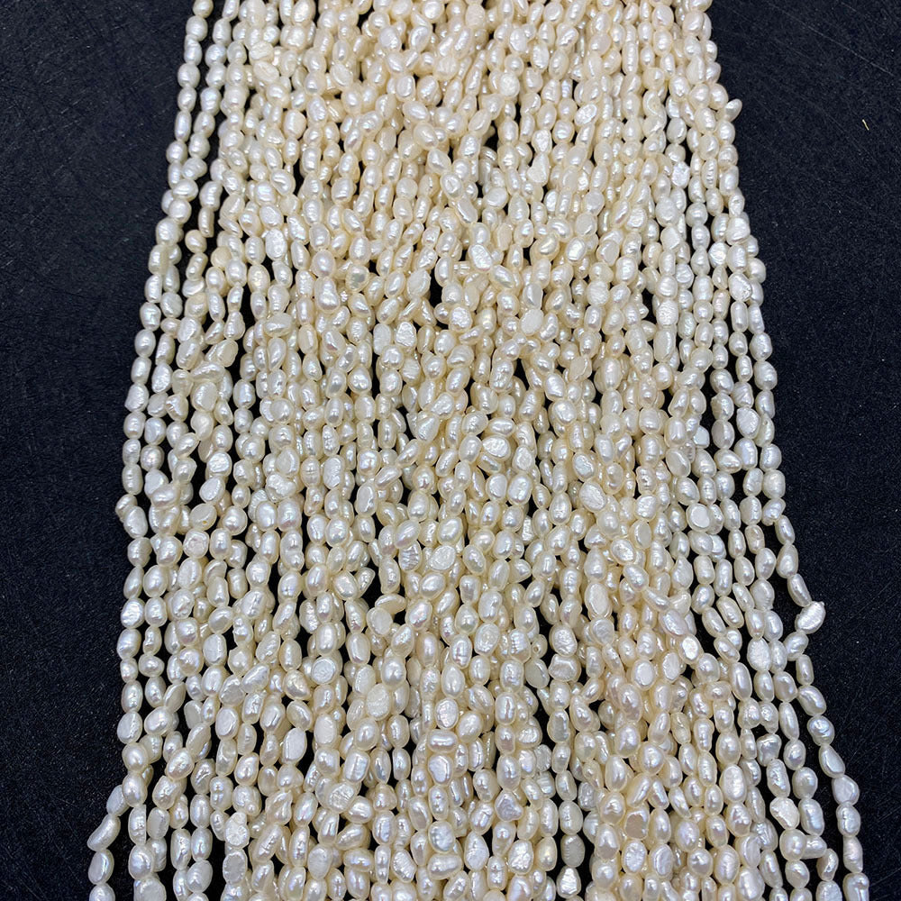 Freshwater Pearl Beads With Smooth Surface And Irregular Craft, Hole Size 4~4.9mm For Jewelry Making