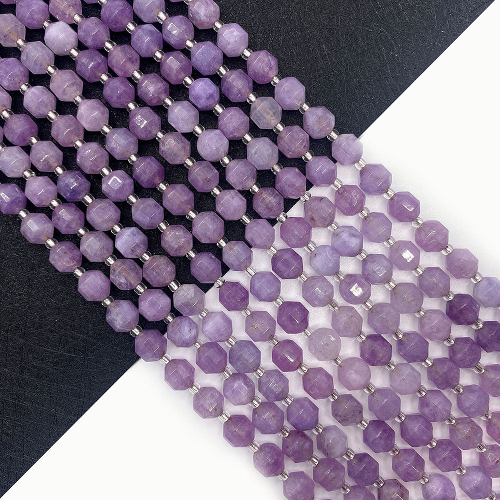 Natural Amethyst Beads With 6 Mm Diameter, Lilac Color, Center-Drilled And Featuring Precise Cutting