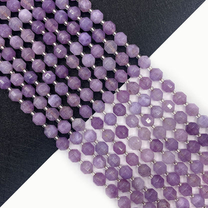 Natural Amethyst Beads With 6 Mm Diameter, Lilac Color, Center-Drilled And Featuring Precise Cutting