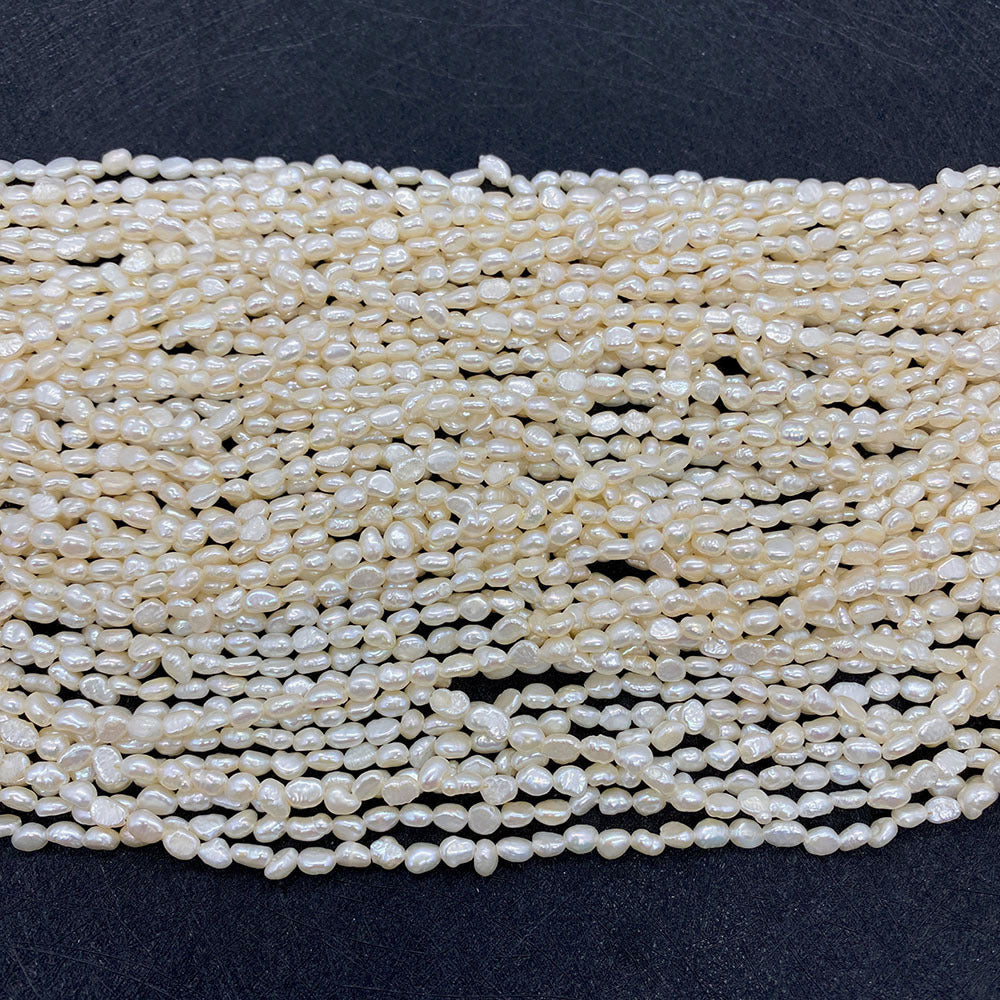 Freshwater Pearl Beads With Smooth Surface And Irregular Craft, Hole Size 4~4.9mm For Jewelry Making