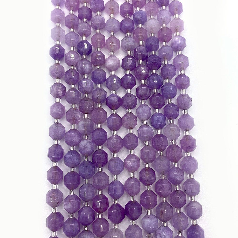 Natural Amethyst Beads With 6 Mm Diameter, Lilac Color, Center-Drilled And Featuring Precise Cutting
