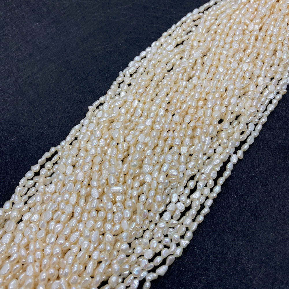 Freshwater Pearl Beads With Smooth Surface And Irregular Craft, Hole Size 4~4.9mm For Jewelry Making