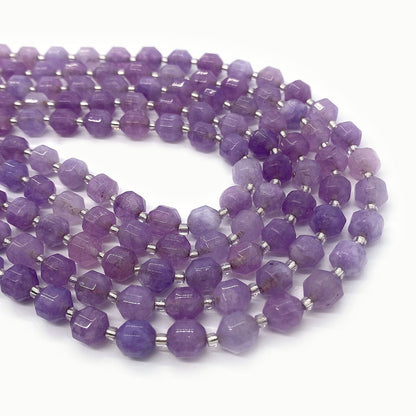 Natural Amethyst Beads With 6 Mm Diameter, Lilac Color, Center-Drilled And Featuring Precise Cutting
