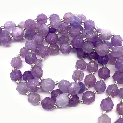Natural Amethyst Beads With 6 Mm Diameter, Lilac Color, Center-Drilled And Featuring Precise Cutting