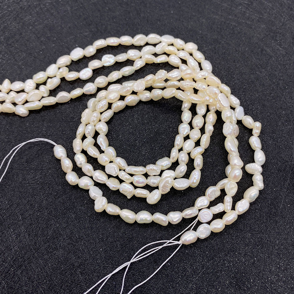 Freshwater Pearl Beads With Smooth Surface And Irregular Craft, Hole Size 4~4.9mm For Jewelry Making