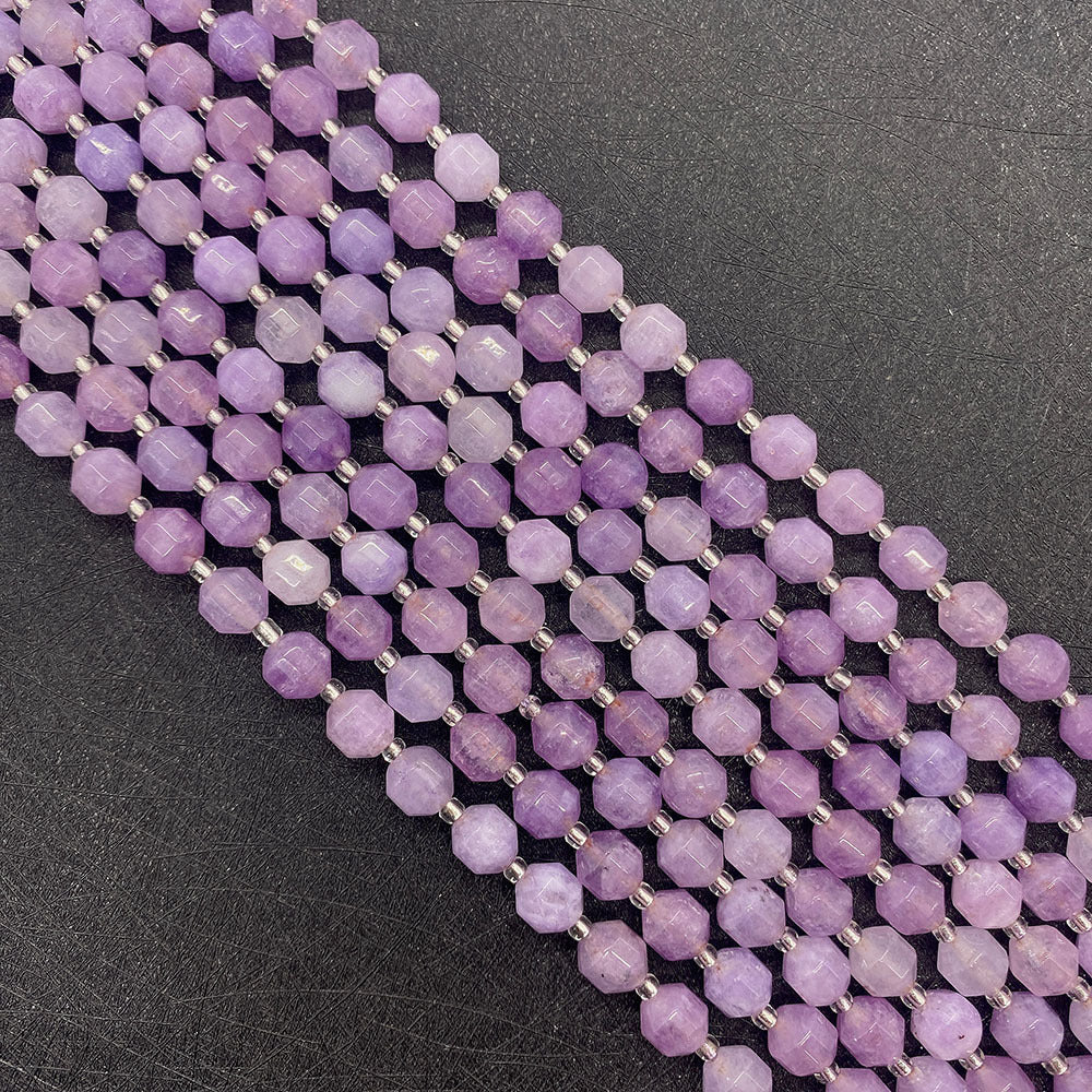 Natural Amethyst Beads With 6 Mm Diameter, Lilac Color, Center-Drilled And Featuring Precise Cutting
