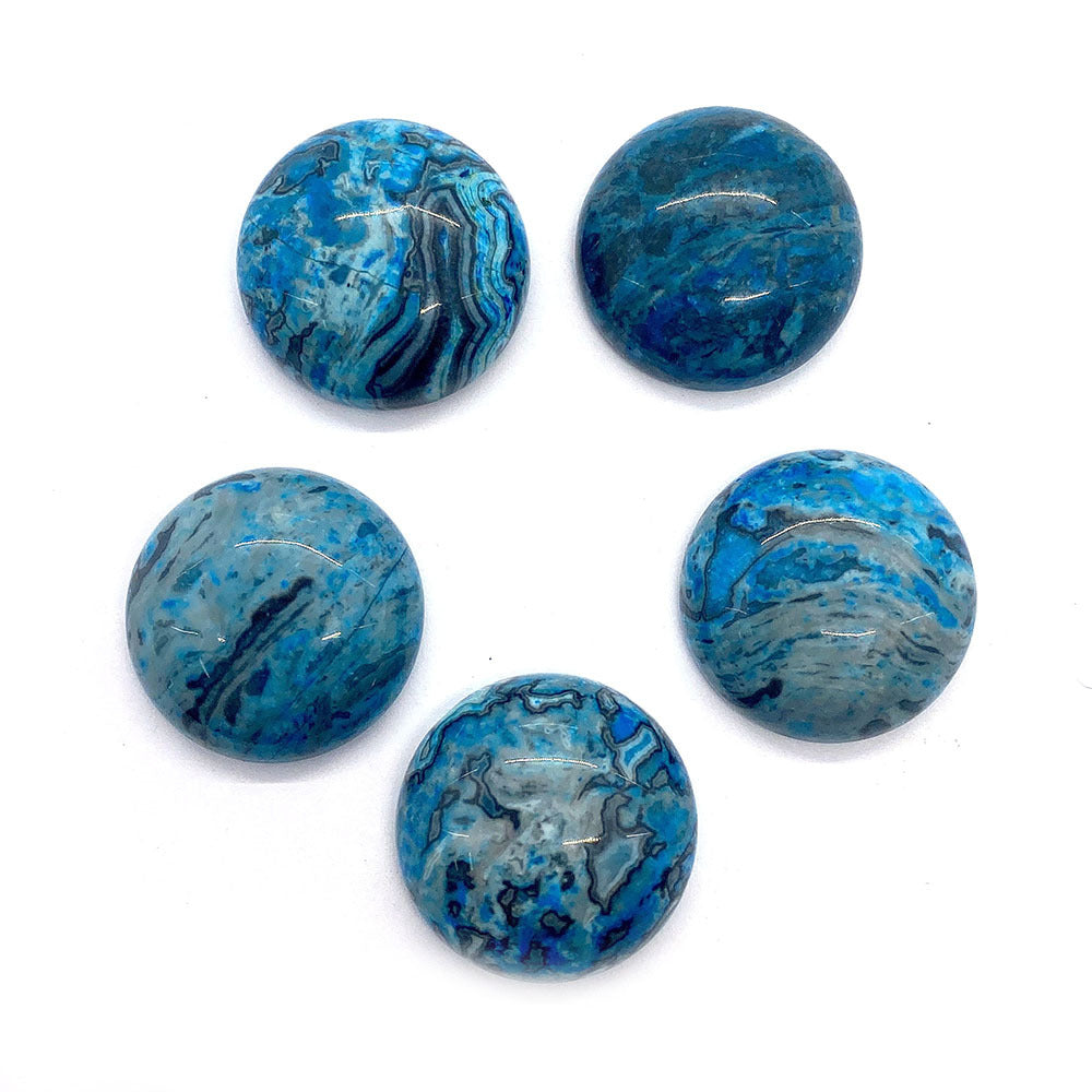 Polished Agate Stone Beads In Natural Blue, Perfect For Jewelry Making And Crafting