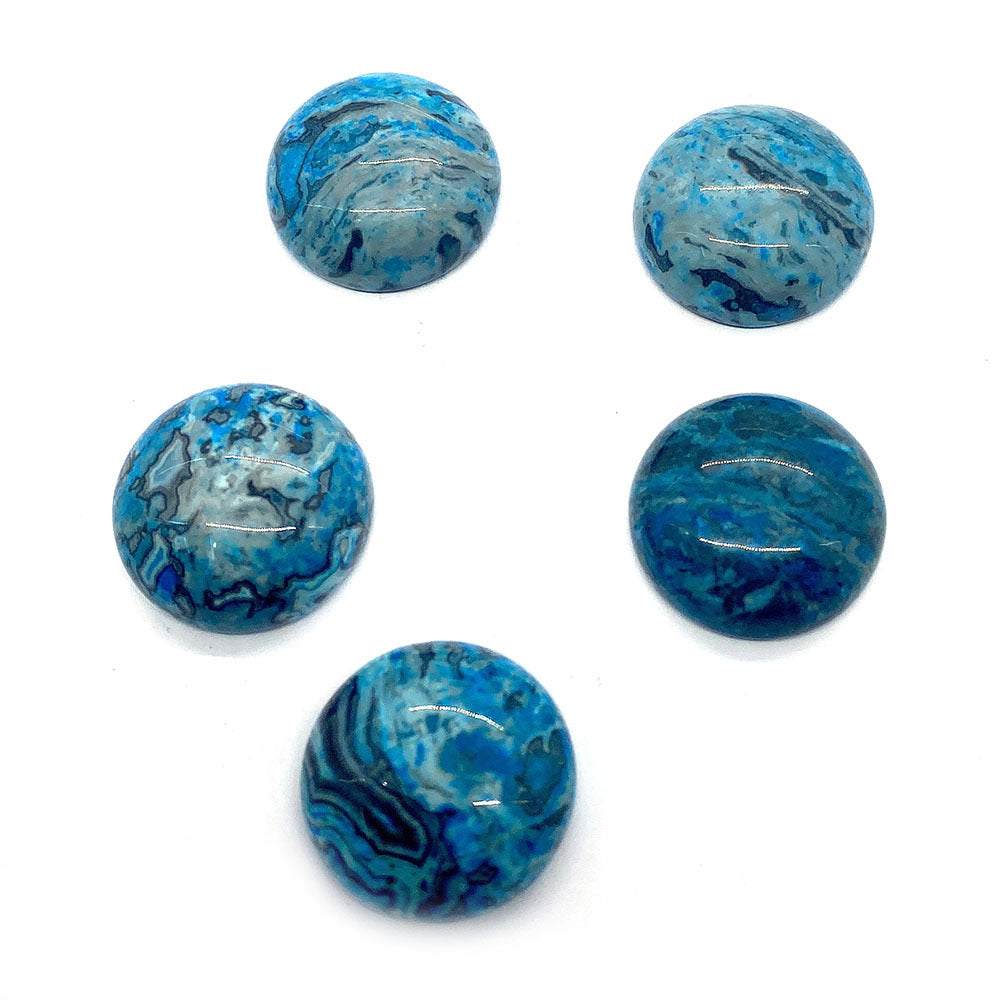 Polished Agate Stone Beads In Natural Blue, Perfect For Jewelry Making And Crafting