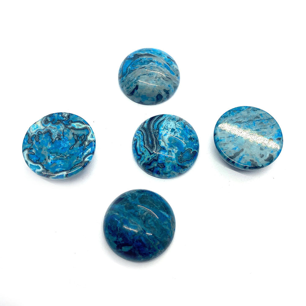 Polished Agate Stone Beads In Natural Blue, Perfect For Jewelry Making And Crafting