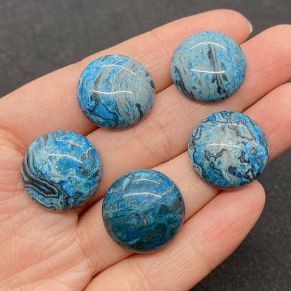 Polished Agate Stone Beads In Natural Blue, Perfect For Jewelry Making And Crafting