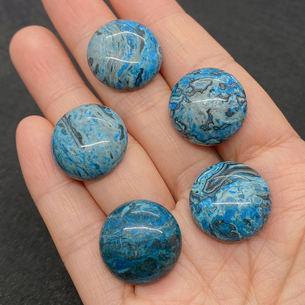 Polished Agate Stone Beads In Natural Blue, Perfect For Jewelry Making And Crafting