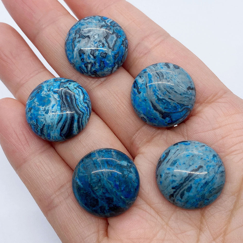 Polished Agate Stone Beads In Natural Blue, Perfect For Jewelry Making And Crafting