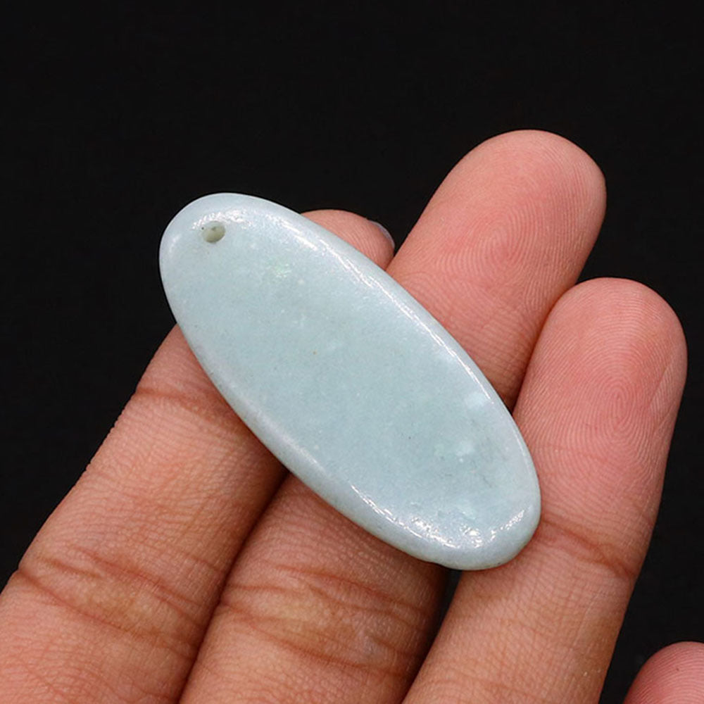 Oval Natural Stone Pendant Featuring Polished Craftsmanship With Dyed Emperor Stone In Synthesis Material