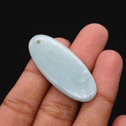Oval Natural Stone Pendant Featuring Polished Craftsmanship With Dyed Emperor Stone In Synthesis Material