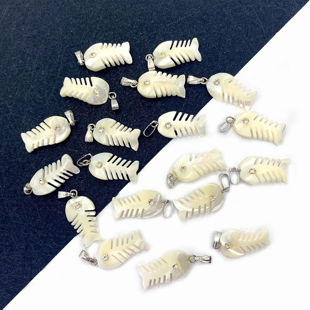 Natural Shell Pendant In Marine Style, Polished For Jewelry Making