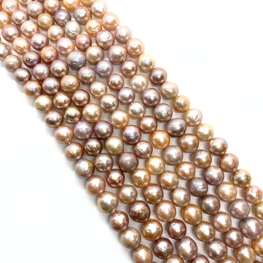 Smooth Polished Freshwater Pearl Beads With 9mm Diameter, Ideal For Jewelry Making