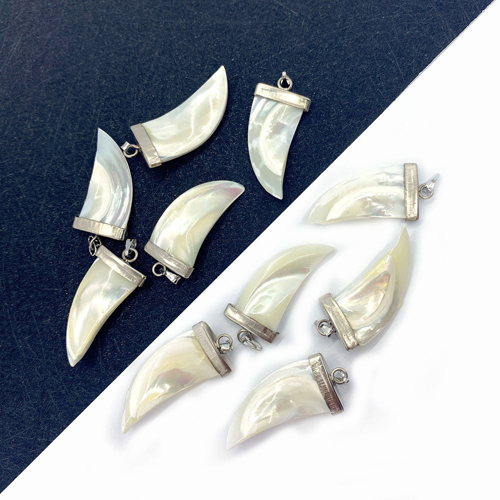 Natural Shell Pendant With Polished Finish Showcasing Marine Style