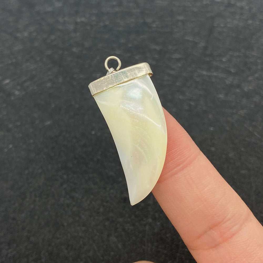 Natural Shell Pendant With Polished Finish Showcasing Marine Style