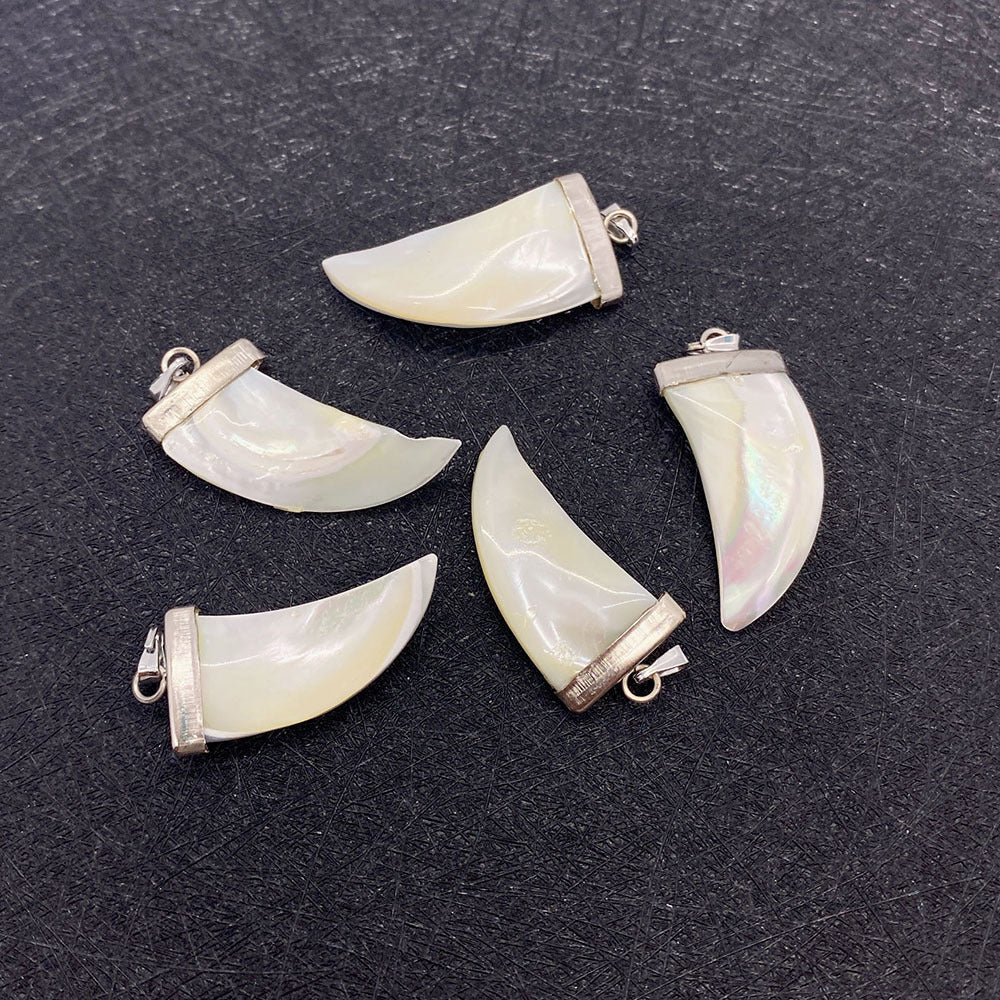 Natural Shell Pendant With Polished Finish Showcasing Marine Style