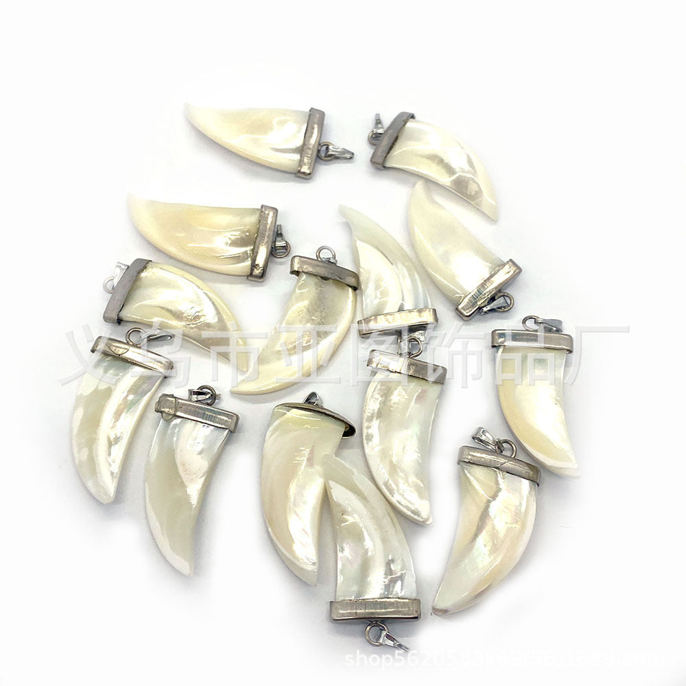 Natural Shell Pendant With Polished Finish Showcasing Marine Style
