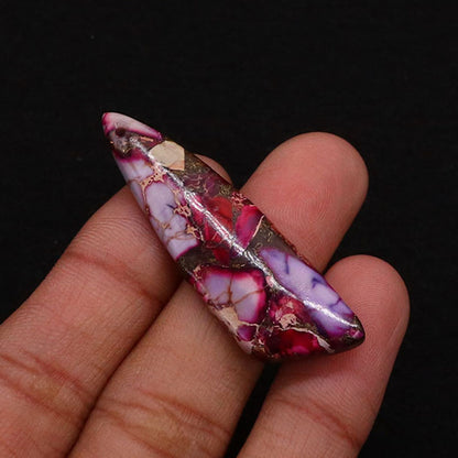Irregular Natural Stone Pendant With Dyed Turquoise Inlay Featuring Emperor Stone Accent