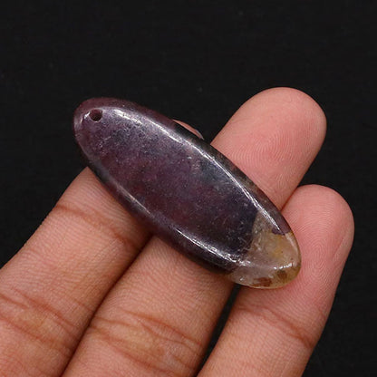 Oval Natural Stone Pendant Featuring Polished Craftsmanship With Dyed Emperor Stone In Synthesis Material