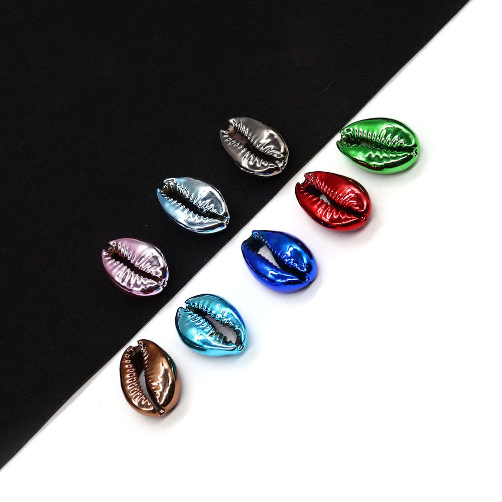 20 PCS Red Electroplated Shell Conch Beads For Jewelry Making